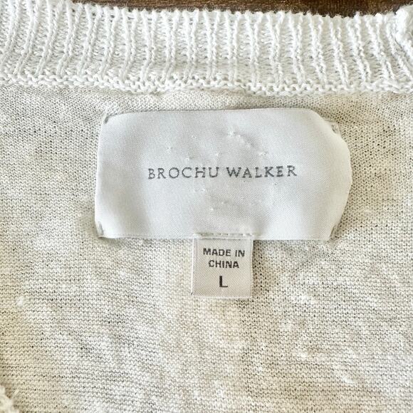 Brochu Walker Women's Layered Linen Cardigan Sweater Large - Picture 3 of 5